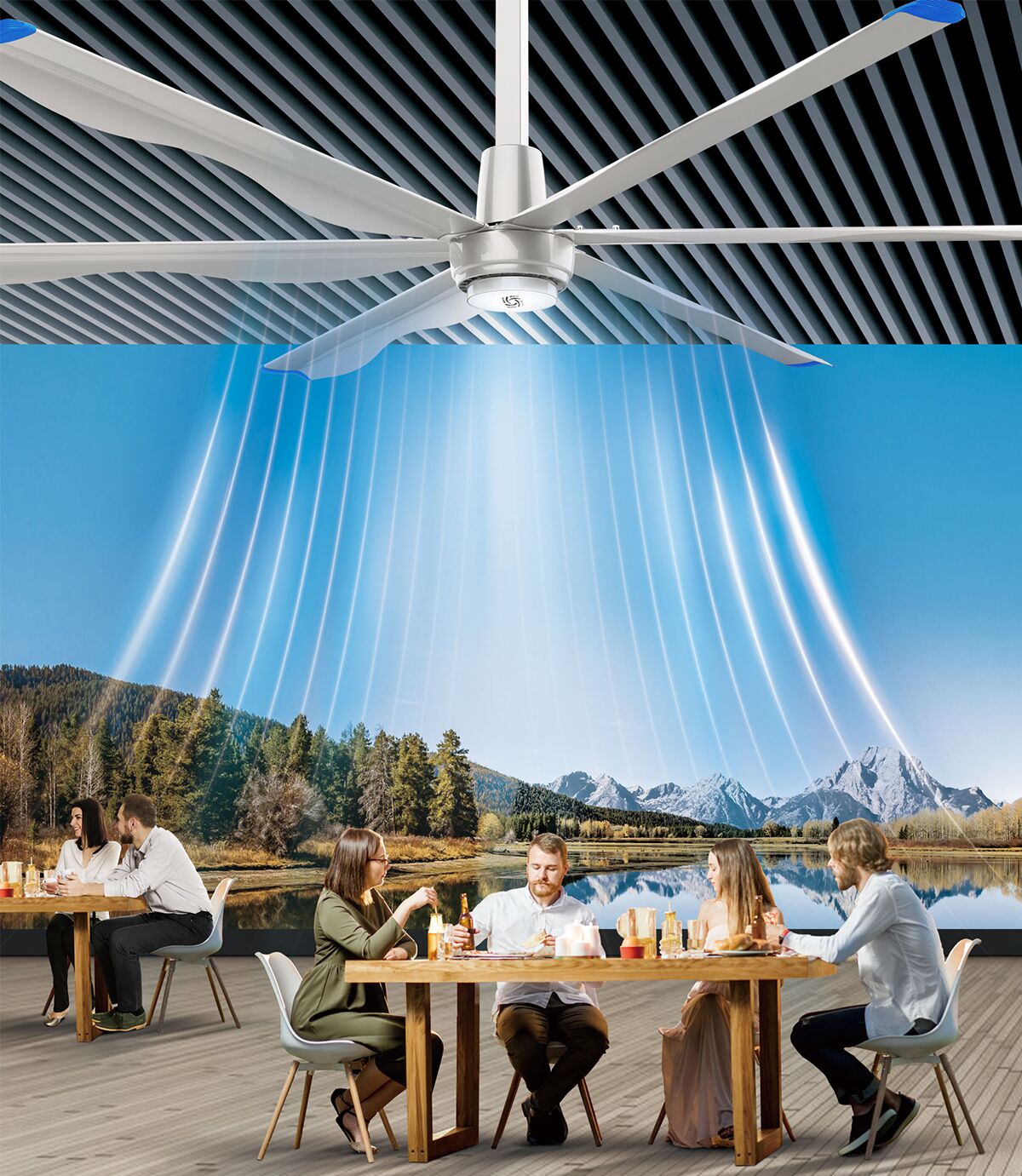HVLS Fans for Restaurants - Cafe